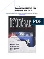 Ebook Challenge of Democracy American Government in Global Politics 13Th Edition Janda Test Bank Full Chapter PDF