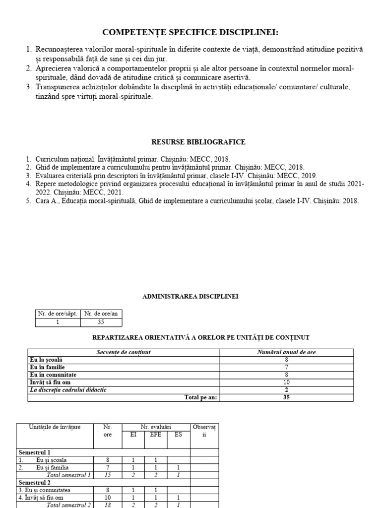 Competențe Specifice Disciplinei:: Resurse Bibliografice | PDF