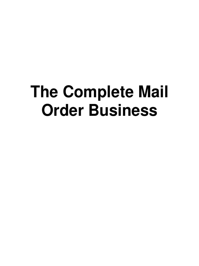 Starting Your Mail Order Business Guide | PDF | United States Postal ...