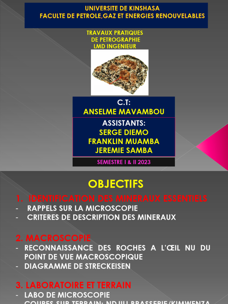 Travaux Pratiques de Pétrographie | PDF | Minéral | Optique