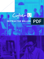 CyberU Instructor Welcome Kit