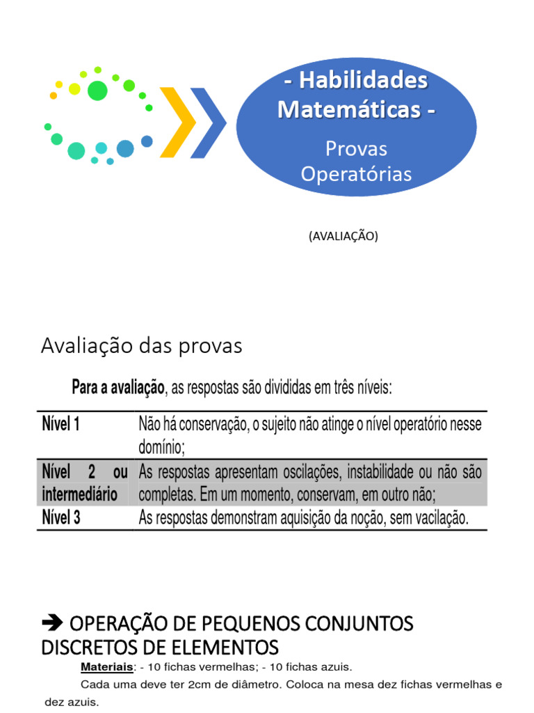 9 Provas Operatórias Na Integra | PDF | Artes Linguísticas e Disciplina ...