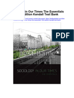 Sociology in Our Times The Essentials 10Th Edition Kendall Test Bank Full Chapter PDF