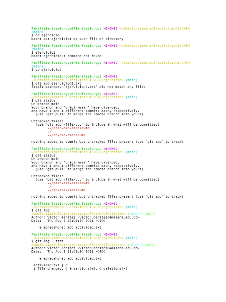 Comandos Git y Manejo de Archivos | PDF | Text File | Computer Science