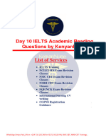 Day 10 IELTS Academic Reading Questions by KenyanNurse
