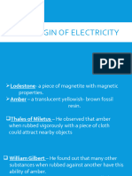 The Origin of Electricity