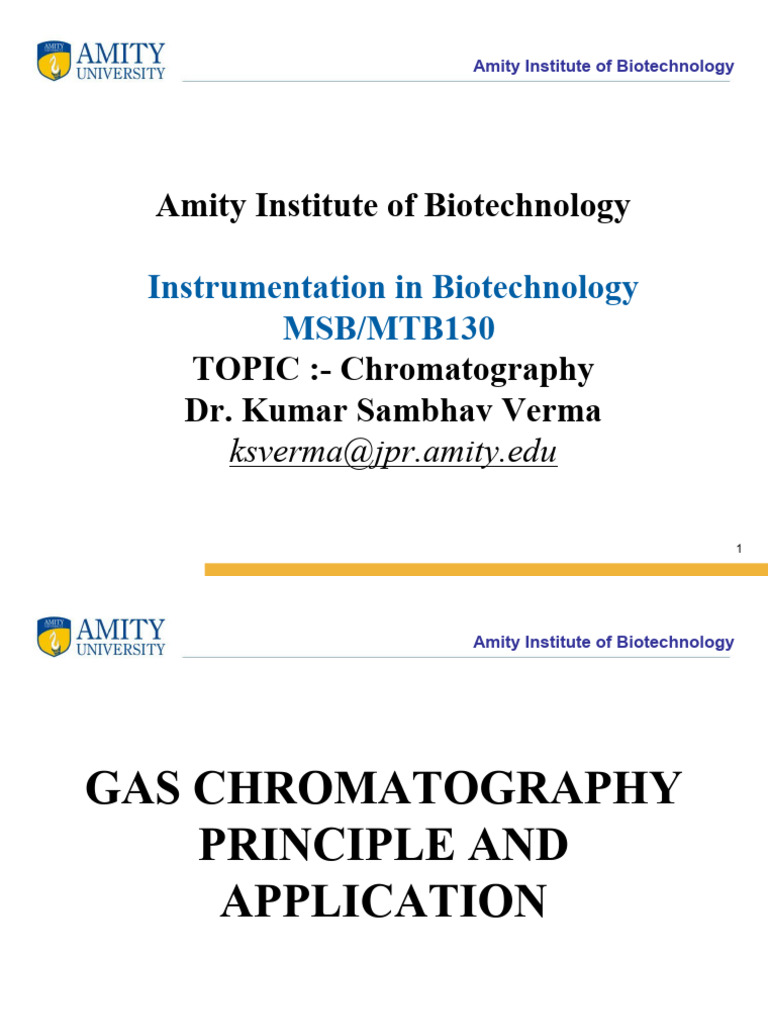 6 Gas Chromatography Principle and Application PDF Gas