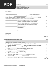 International Express Intermediate Test