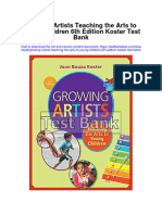 Growing Artists Teaching The Arts To Young Children 6Th Edition Koster Test Bank Full Chapter PDF
