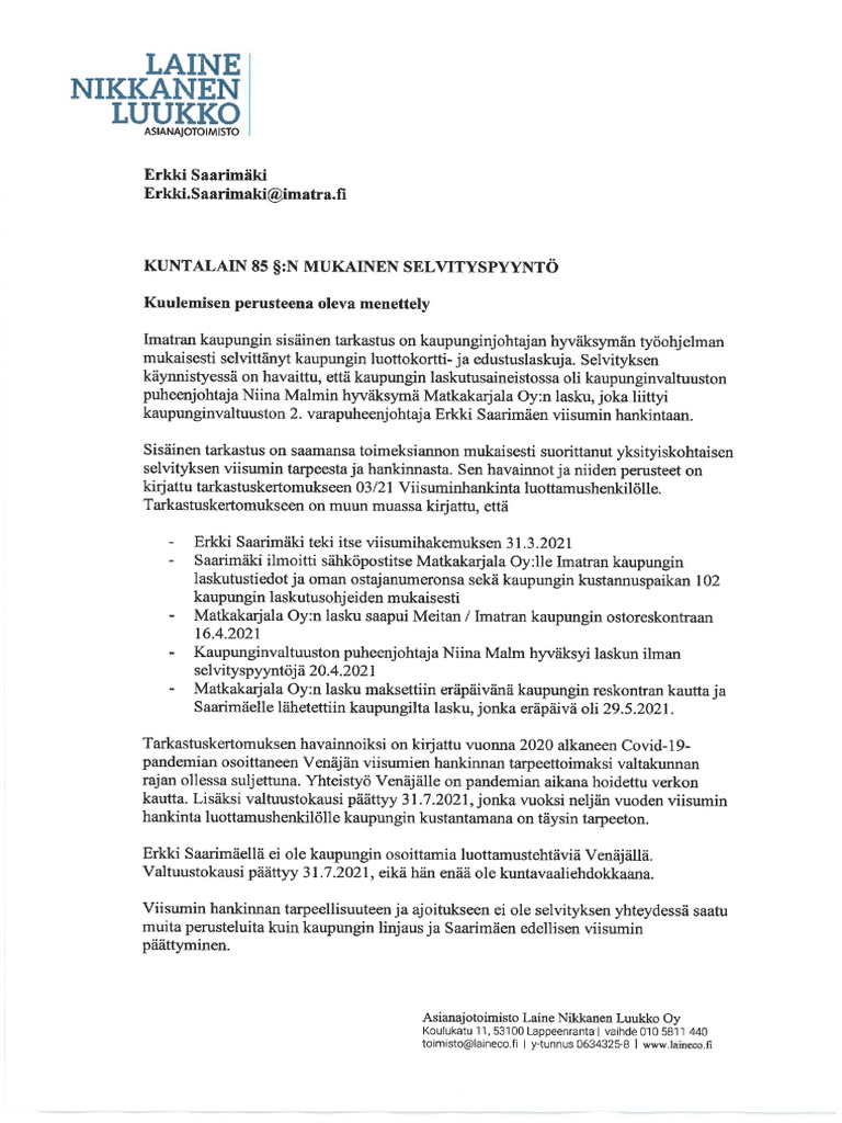 Kaupunginhallitus LIITE | PDF