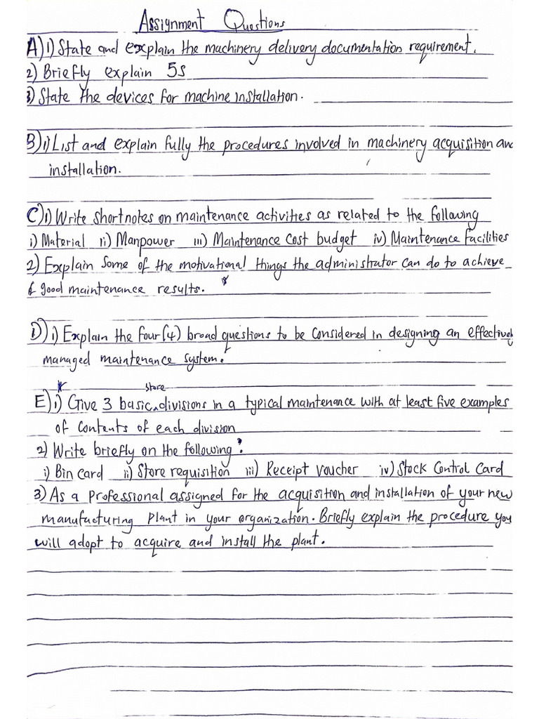 Machine Assembly Pdf
