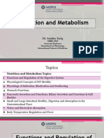 Functions and Regulation of The Digestive System