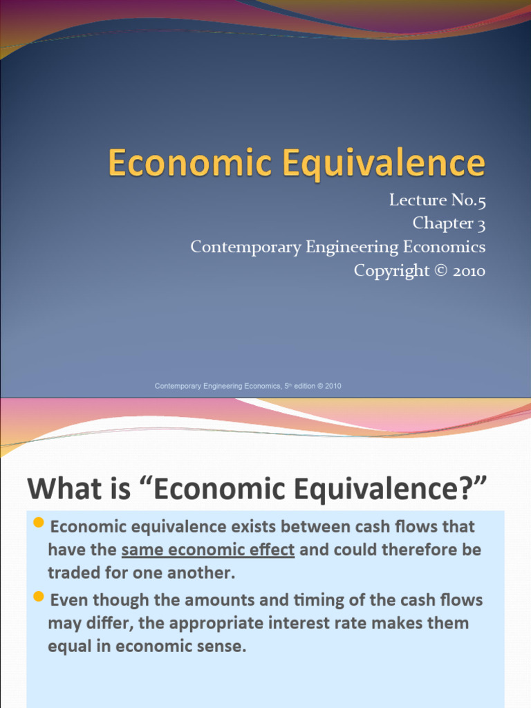 03 Economic Equivalence | PDF | Interest | Interest Rates