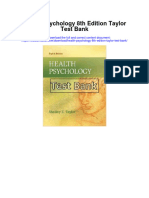 Download Health Psychology 8Th Edition Taylor Test Bank full chapter pdf