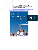 Health Psychology 10Th Edition Taylor Solutions Manual Full Chapter PDF
