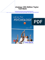 Download Health Psychology 10Th Edition Taylor Test Bank full chapter pdf