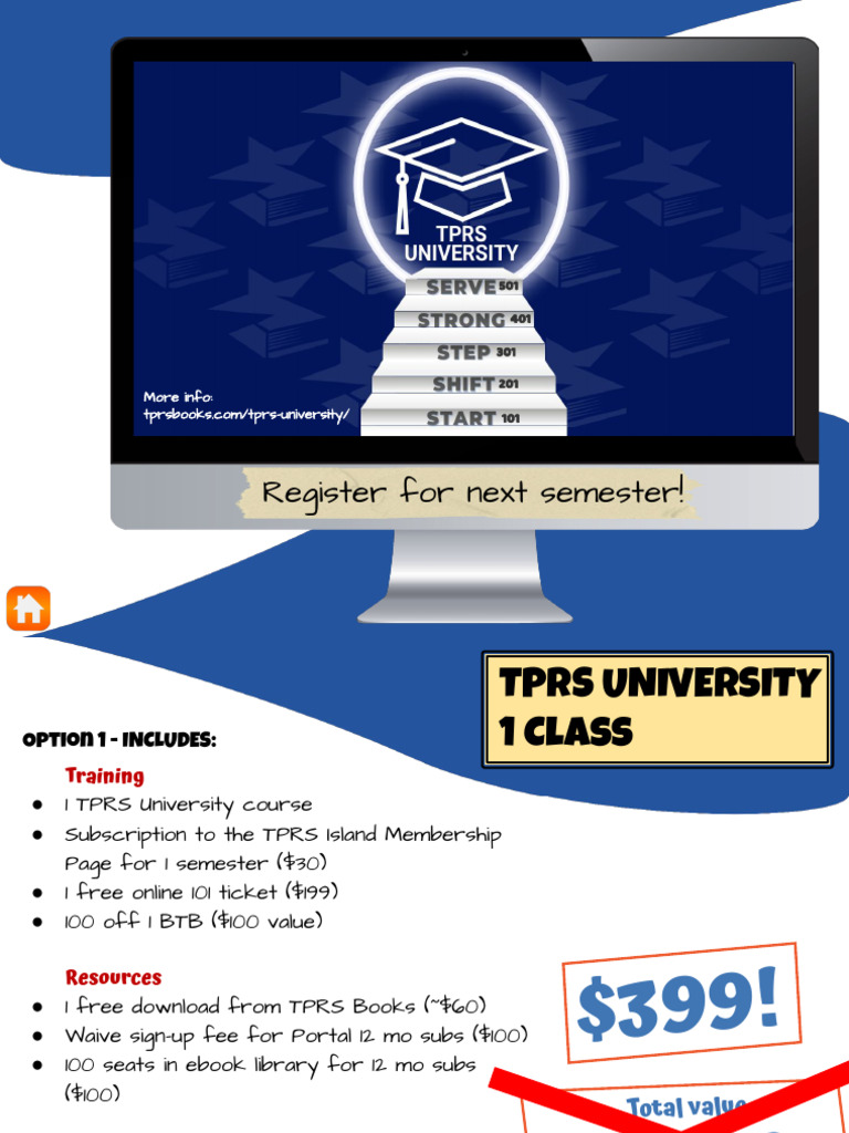 TPRS University Course Options | PDF | Subscription Business Model ...