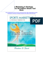 Sports Marketing A Strategic Perspective 4Th Edition Shank Test Bank Full Chapter PDF