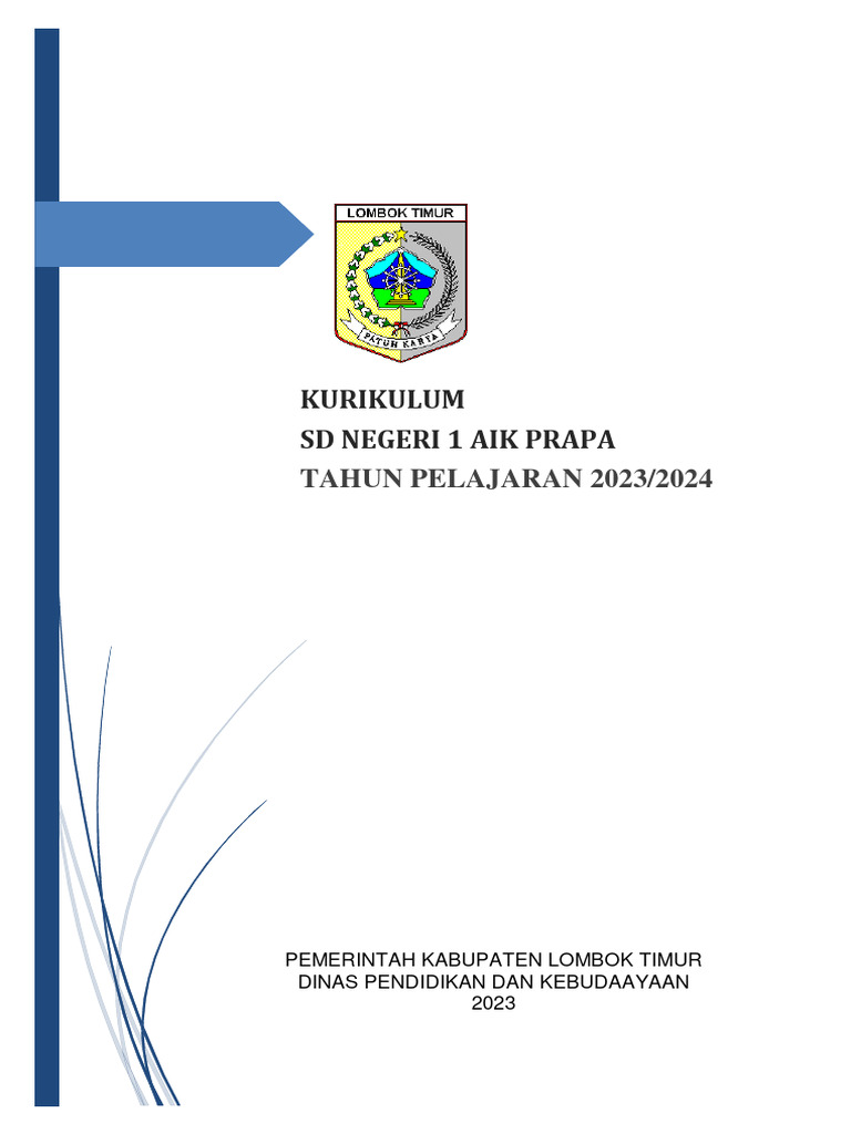 Kurikulum Revisi SDN 1 Aik Prapa 2023-2024 | PDF