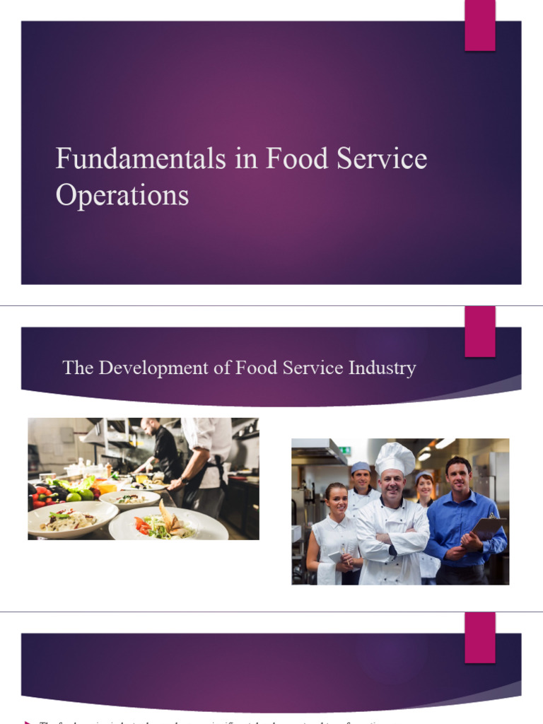 Fundamentals of Food Service Operations | PDF | Restaurants | Coffeehouse