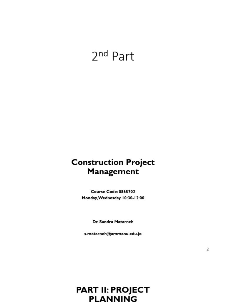 2nd Part | PDF | Project Management | Business