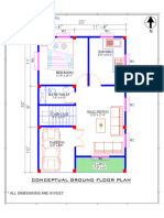 Conceptual Ground Floor Plan: All Dimensions Are in Feet