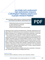 A - Czy Ciemna Triada Cech Osobowości Przewiduje Zachowania Związane Z Sekstingiem - Badania Empiryczne W Grupie Młodych Polaków