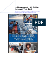 Operations Management 13Th Edition Stevenson Test Bank Full Chapter PDF