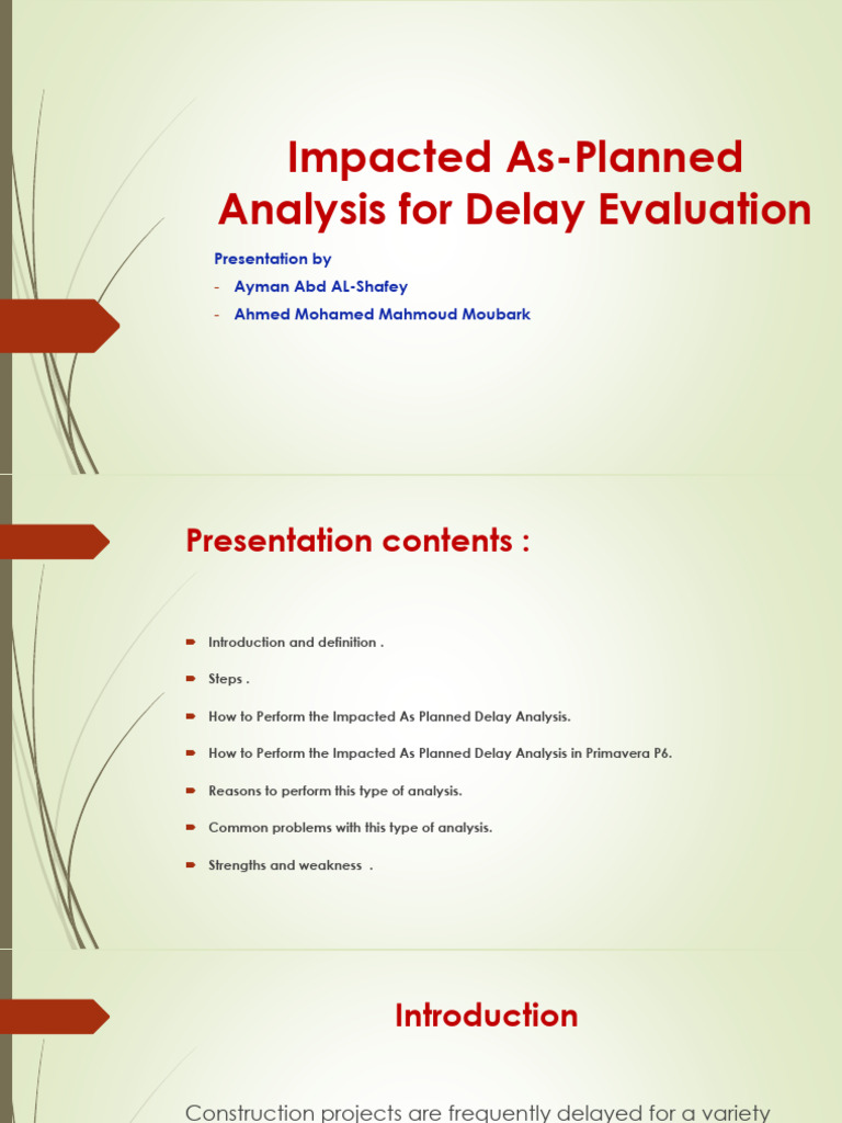 Impacted As Planned Analysis Topic 6 Pdf Simulation Applied