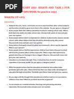 Jan-Feb 2023 Ac N GT Task 1 and 2 For Practice Topicwise