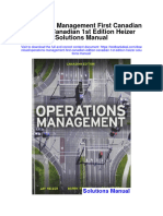 Operations Management First Canadian Edition Canadian 1St Edition Heizer Solutions Manual Full Chapter PDF