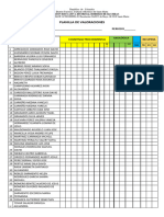 Lista de Valoracion Sexto Cinco