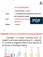 Magnetic Field On A Current Carrying Conductor