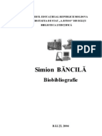 Simion Băncilă: Biobibliografie