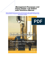 Operations Management Processes and Supply Chains Global 11Th Edition Krajewski Solutions Manual Full Chapter PDF