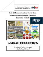 K To 12 Animal Production Learning Module