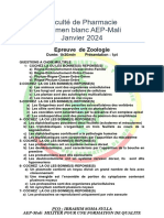 Faculté de Pharmacie Examen Blanc AEP-Mali Janvier 2024