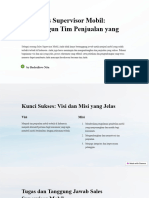 SOP Sales Supervisor Mobil Membangun Tim Penjualan Yang Sukses