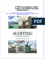 EBOOK Etextbook PDF For Auditing A Risk Based Approach 11Th Edition by Karla M Johnstone Download Full Chapter PDF Docx Kindle