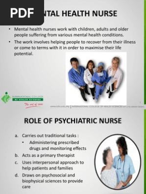 Role Mental Health Nurse | Pdf | Psychiatric And Mental Health Nursing |  Nursing