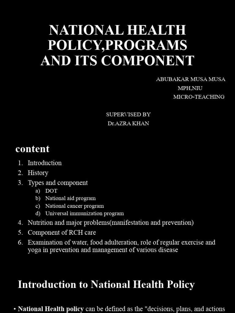 National Health Policy