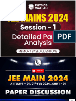 Jee Mains 2024: Detailed Paper