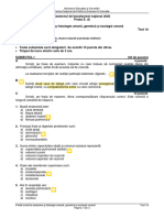 Anatomie şi fiziologie umană, genetică şi ecologie umană - Test 18