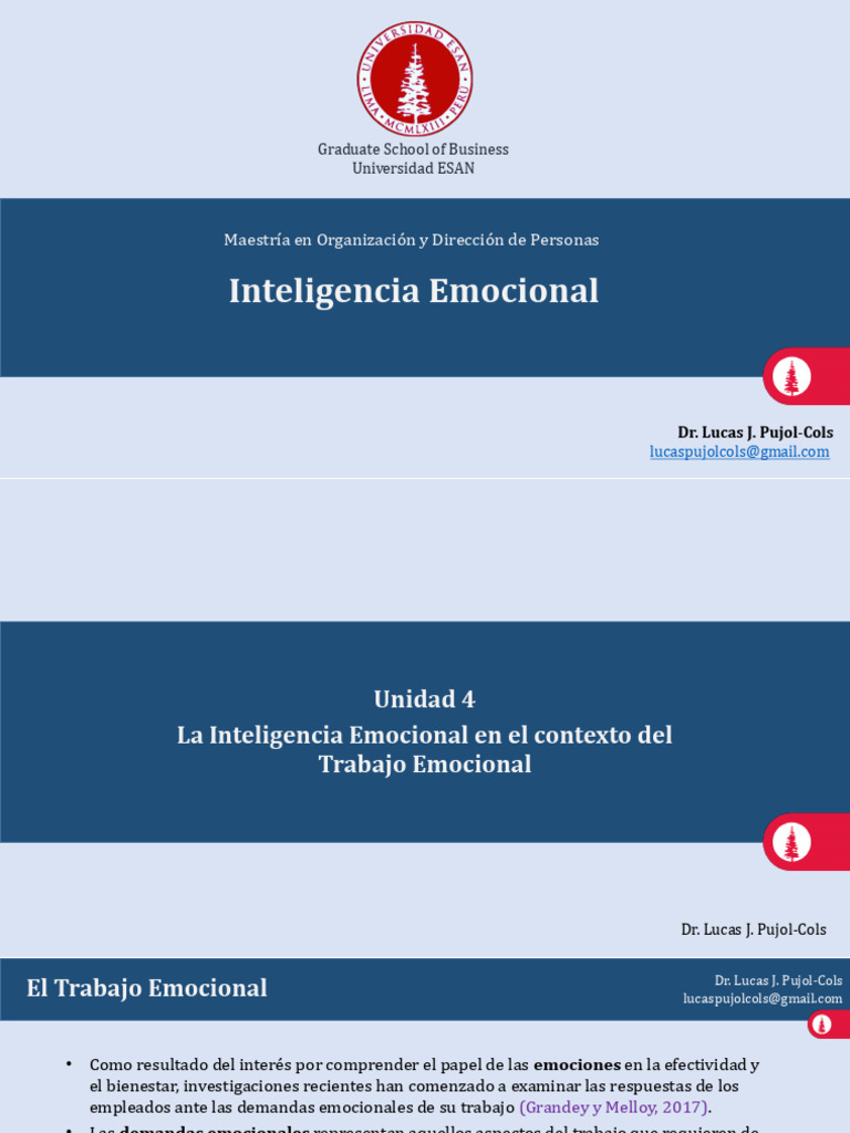 Inteligencia Emocional - Clases 7 y 8 | PDF | Las emociones ...