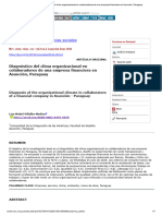 Diagnóstico Del Clima Organizacional en Colaboradores de Una Empresa Financiera en Asunción, Paraguay