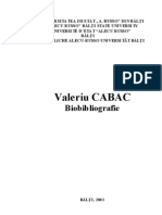 Valeriu Cabac: Biobibliografie
