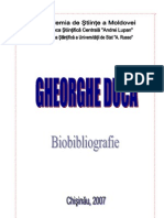 Gheorghe Duca : Biobibliografie