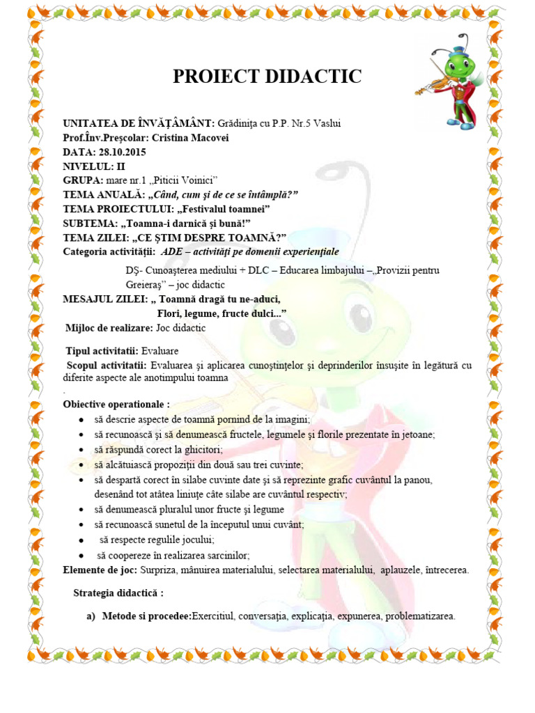 Proiect Provizii Pentru Greieras | PDF