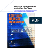 Hospitality Financial Management 1St Edition Chatfield Test Bank Full Chapter PDF