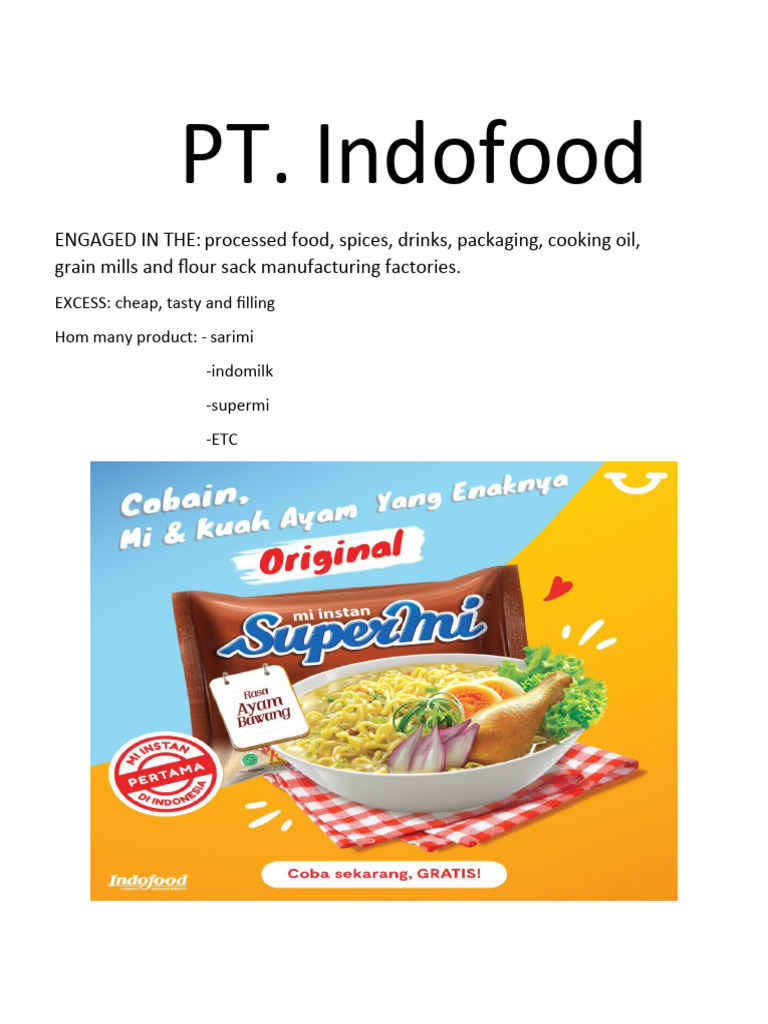 PT Indofood | PDF